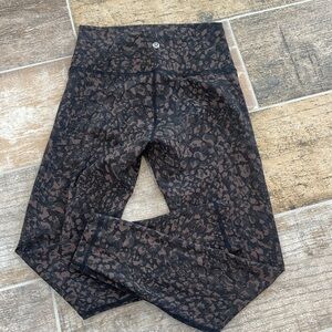 Lululemon Wunder Under High-Rise Tight *Full-On Luxtreme Brown Black Size 6